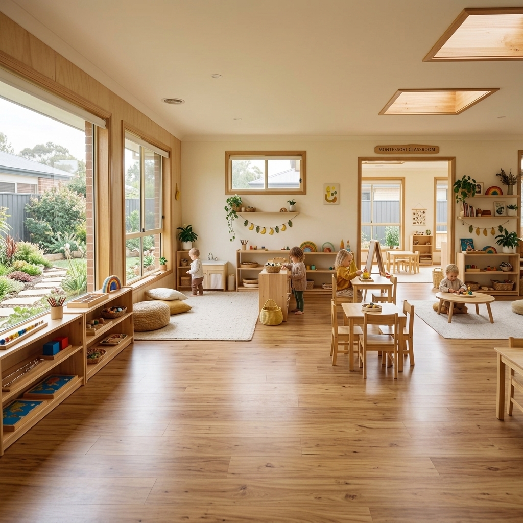 Montessori Academy Culver City &mdash; children working in the prepared environment